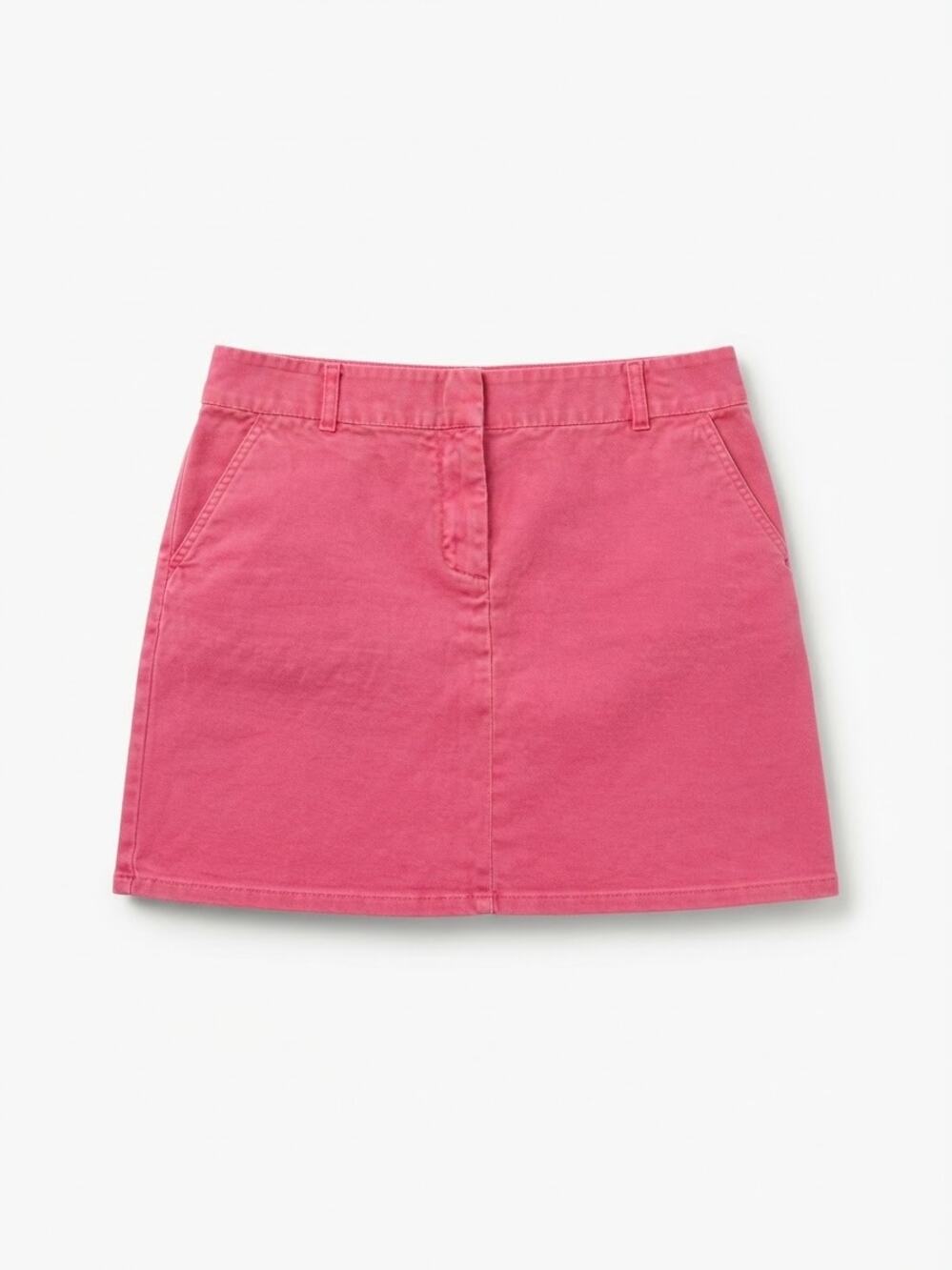 J. Crew Pink Cotton Denim Mini Skirt Womens Size 8 Casual Preppy Summer Chic